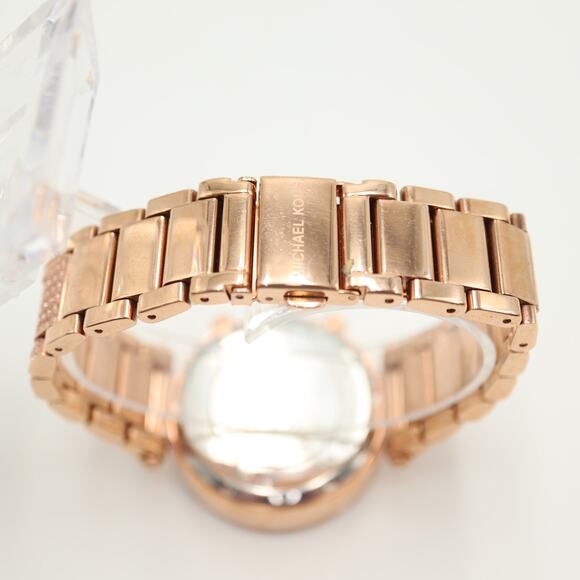 Michael Kors Parker Rose Gold Tone Chronograph 40mm Watch MK5663 w New Battery - Picture 11 of 12